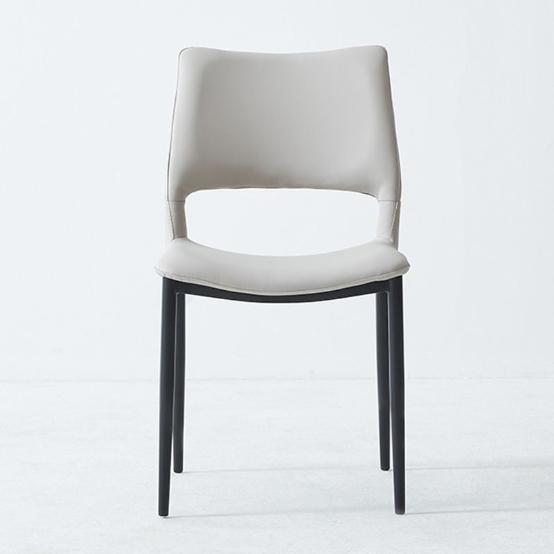 Dining Room Faux Leather Chair Industrial Home Parsons Dining Chair