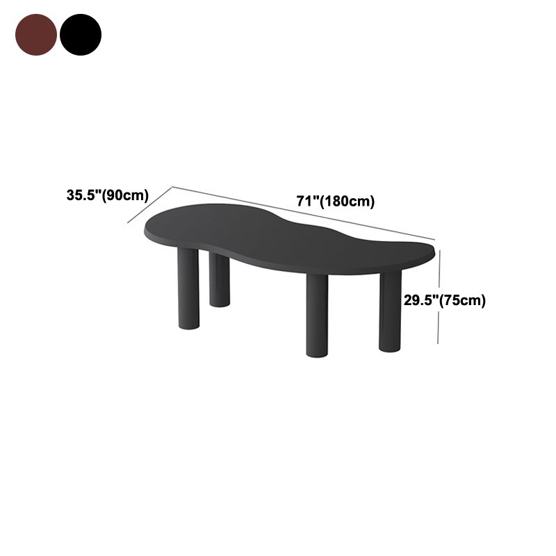 Nordic Solid Wood Table for Restaurant Unique Shape Table with 4 Legs