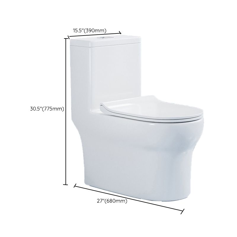 Traditional Floor Mounted Flush Toilet One Piece Toilet Siphon Jet Toilet