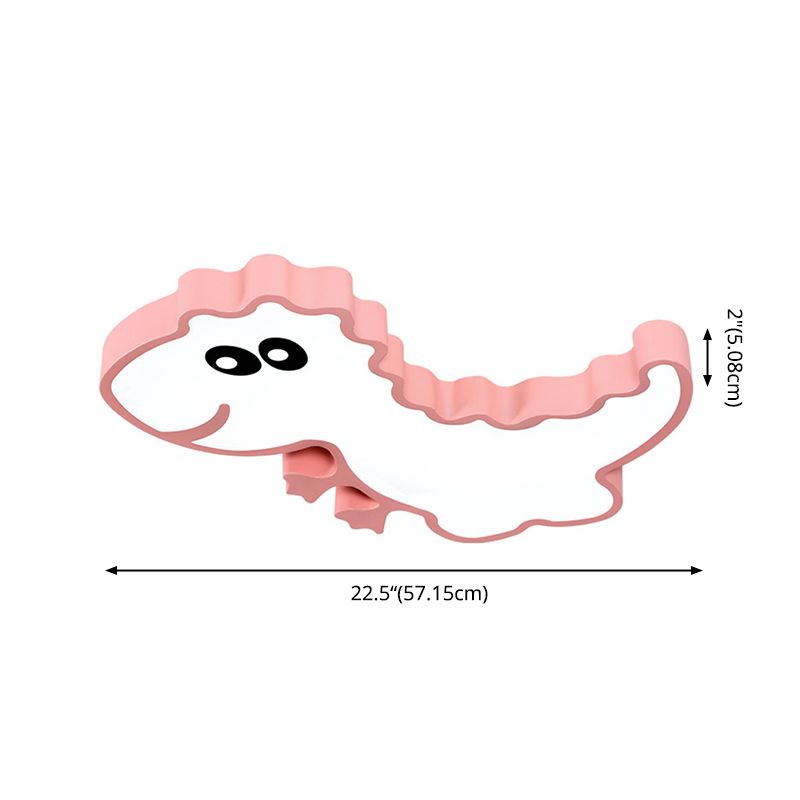 1-Light Kids Cartoon Flush Mount Metal Ceiling Light Fixture for Bedroom