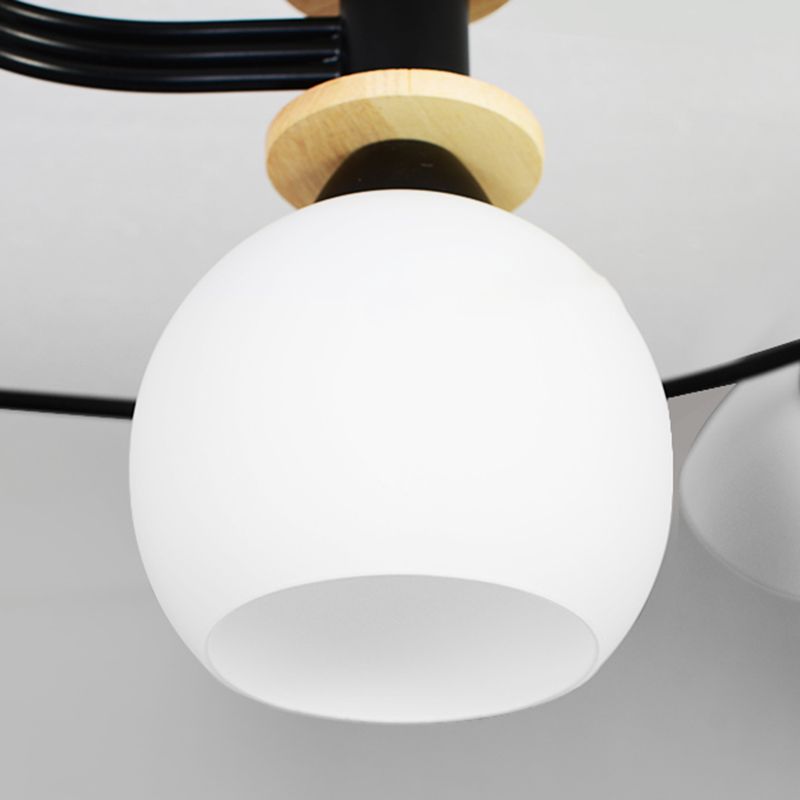 Nordic Style Metal Ceiling Light Ball Shape Ceiling Lamp for Bedroom