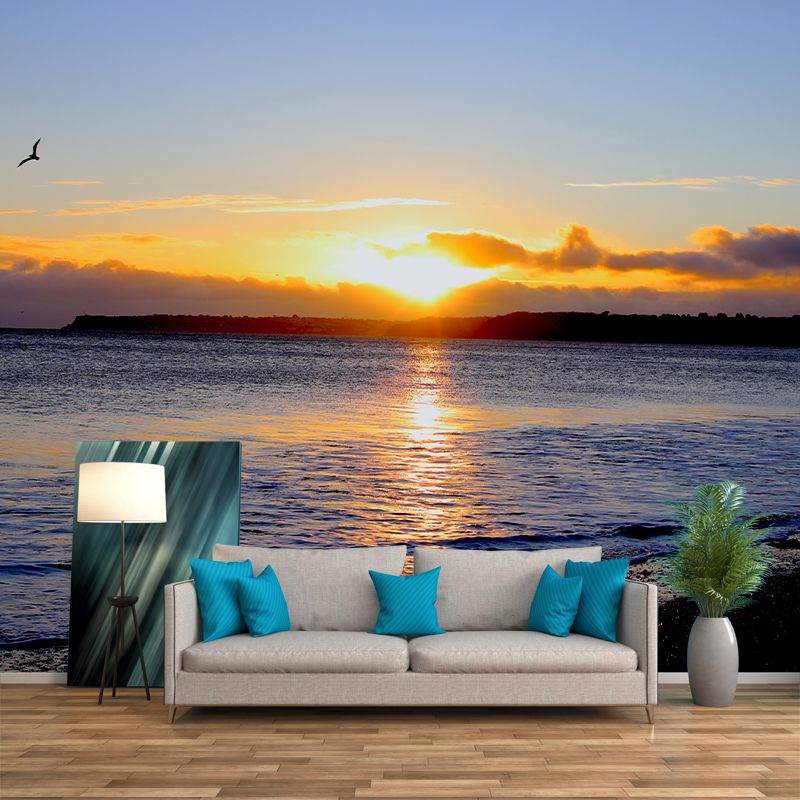 Sea Beach Photography Mural Wallpaper Environment Friendly Living Room Wall Mural