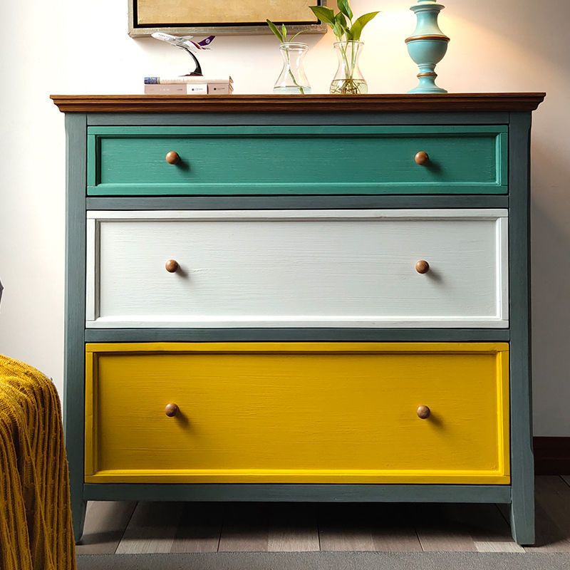 Nautical Bedroom Wooden Storage Chest 16" Wide Chest with Drawers