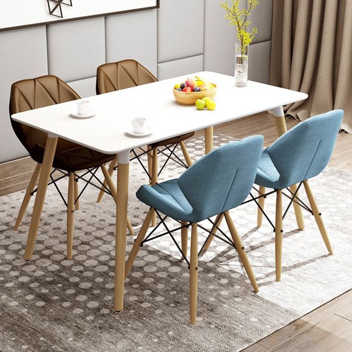 Wooden Dining Room Table for 2 Person with Natural Wood Legs