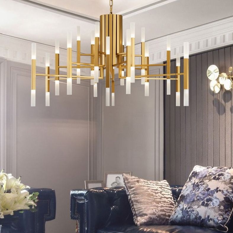 Lámpara de colgante de metal de lámparas de lámpara de lámpara Sputnik para sala de estar para sala de estar