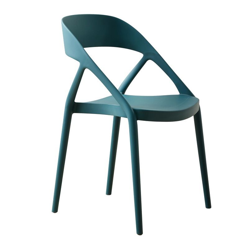 Home Side Chair Plastic Dining Armless Stacking Side Kitchen Chair