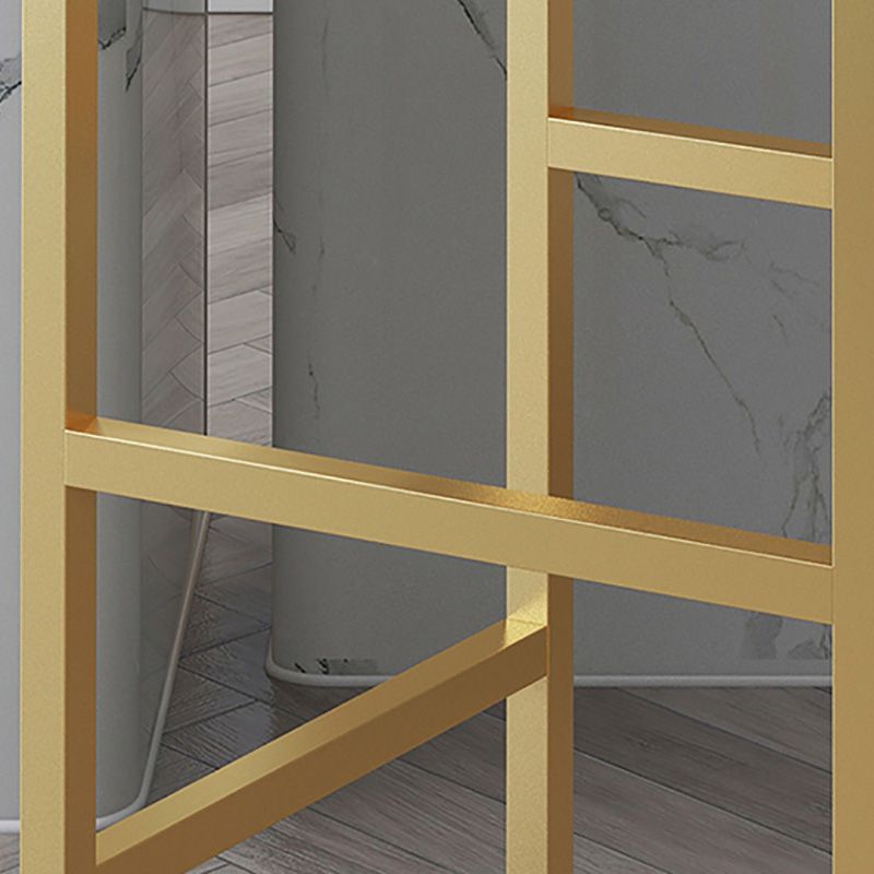 Glam Style Upholstered Barstool Square Bar Height Stool for Living Room