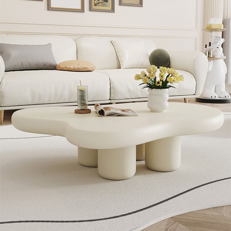 Solid Wood 4 Legs Coffee Table Modern Minimalist Coffee Table