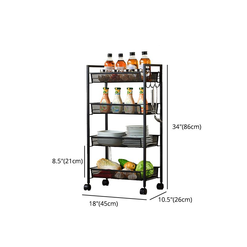 Contemporary Geometric Bookshelf Open Back Bookcase with Wheels