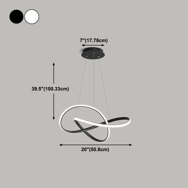 Noordse lineaire kroonluchter metalen metalen LED -kroonluchter hanger voor woonkamer