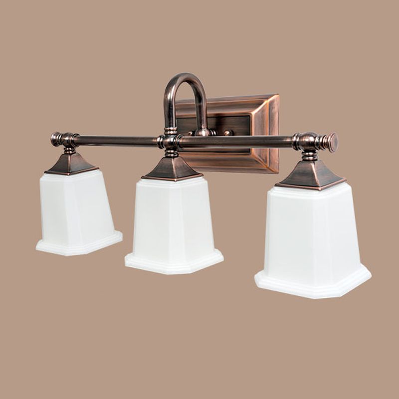 Glass Vanity Light Modern Style Mirror Front Light with Glass Shade for Bathroom