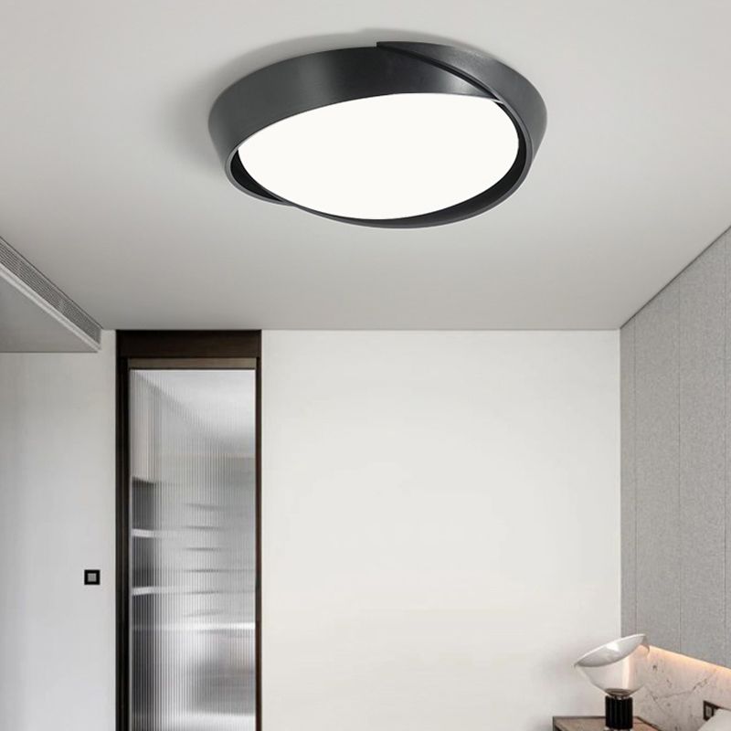 Moderne plafoniere da incasso in metallo con montaggio ad incasso con paralume in acrilico