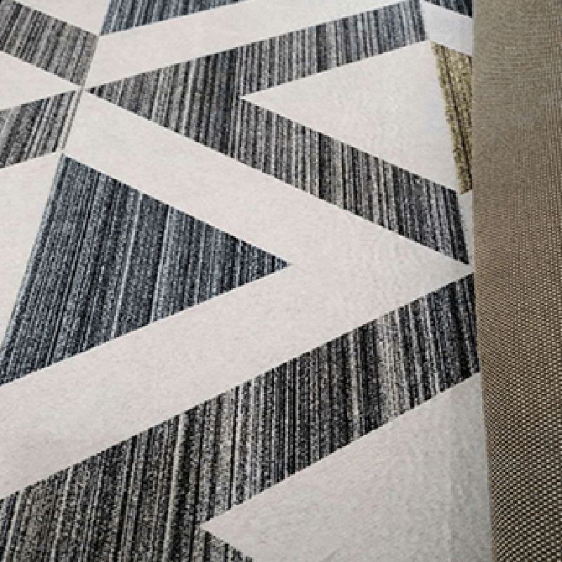 Modern Living Room Area Carpet Geometric Pattern Polyester Area Rug Anti-Slip Easy Care Area Rug