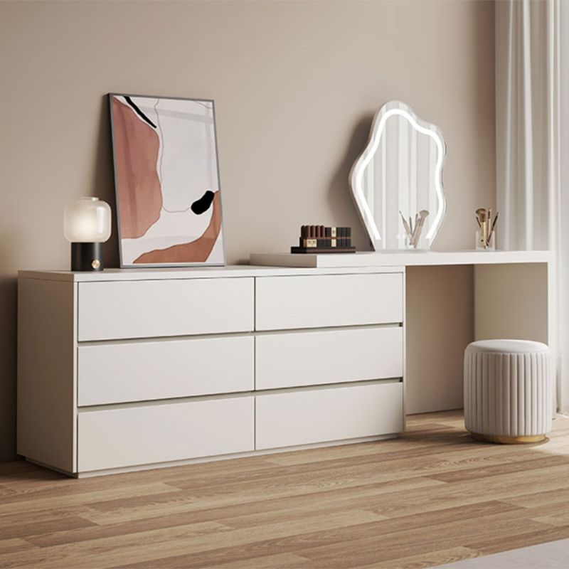 Contemporary Solid Wood White With Drawer Bedroom Makeup Vanity Desk