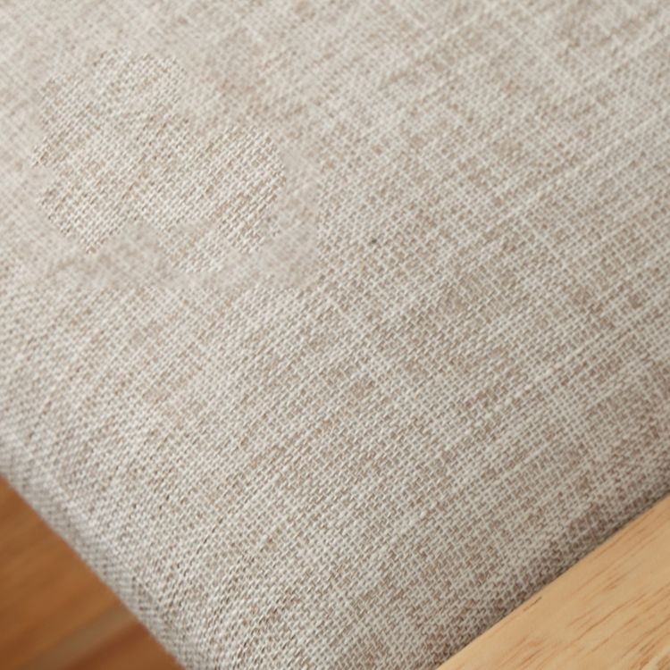 Silla de comedor sin brazos de Rubberwood, silla lateral de comedor tapizada con espalda abierta