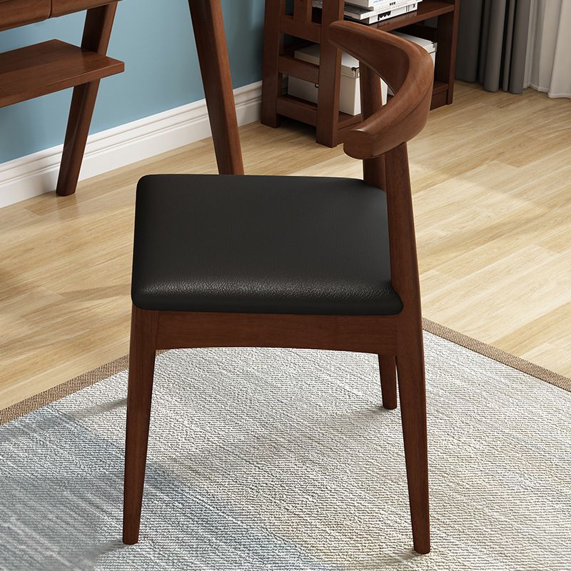Ensemble de chaises en bois d'hévéa de style contemporain, chaises de cuisine et de salle à manger à dossier ouvert