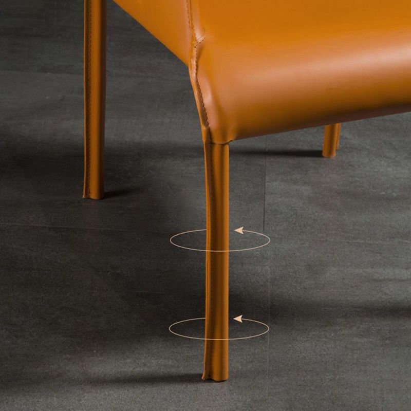 Home Faux Leather Side Chair Dining Room Parsons Dining Armchair