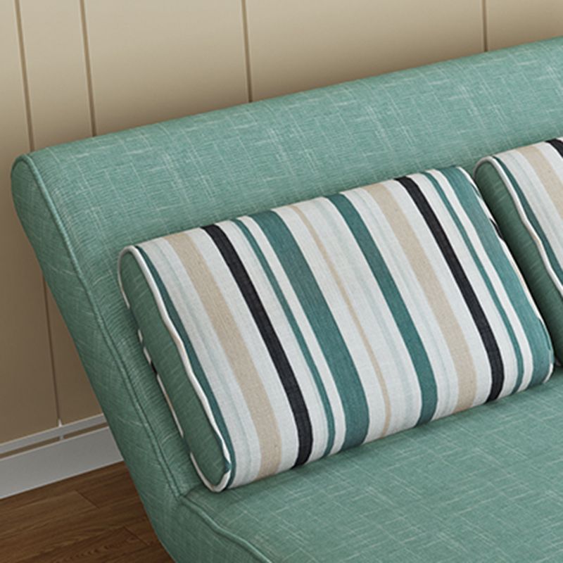 Contemporary Convertible Armless Bed Sofa Couch with Pillows