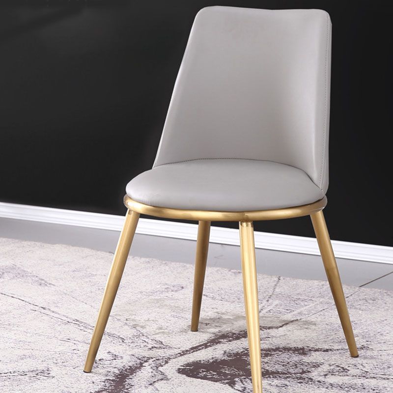 Industrial Parsons Chair Solid Back Kitchen Dining Side Chair