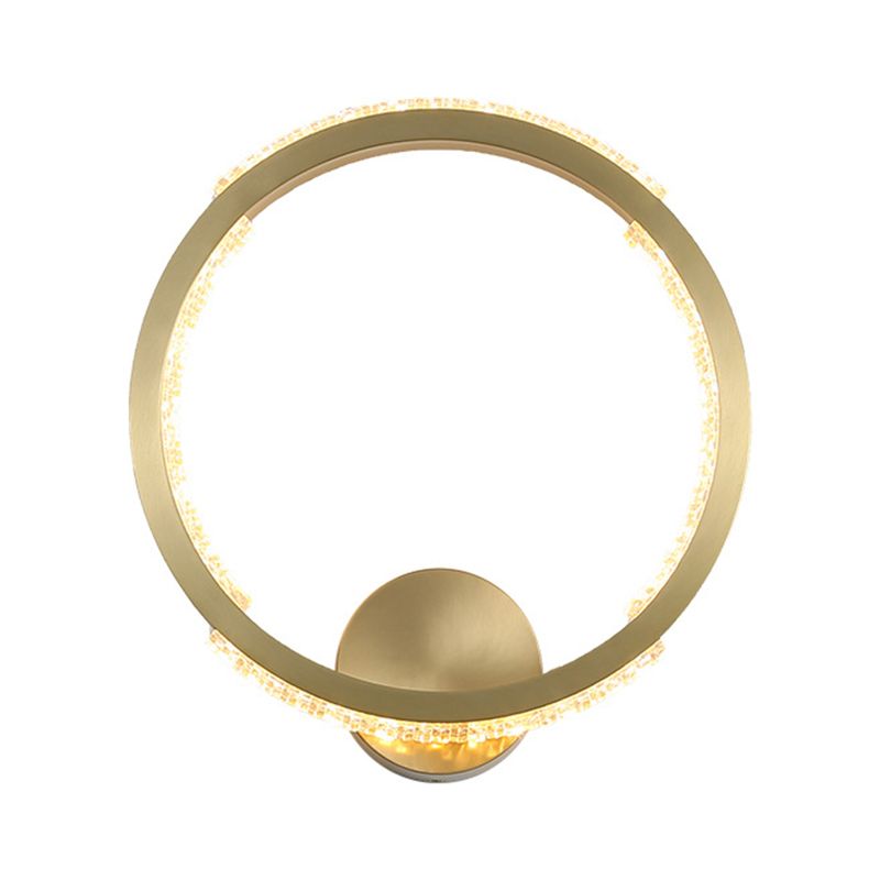 Fashion Circle Metal Wall Sconce Light Ambient Light Sconce Light in Gold Finish