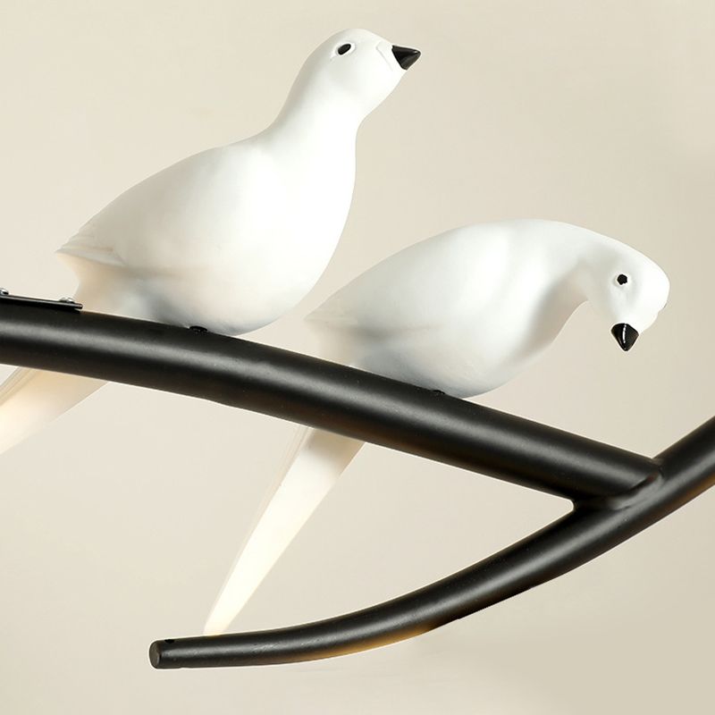 Glass Globe Island Light in Modern Luxury Style Lacquered Iron Pendant Light for Dining Room