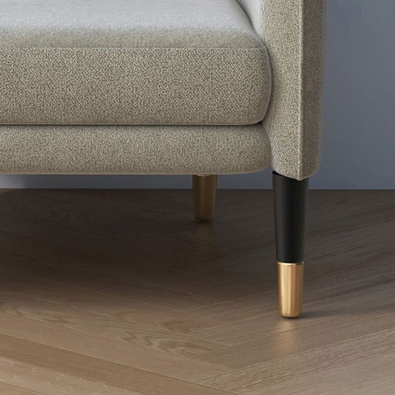 25.19" Wide Linen Barrel Accent Chair Pillow Back 4 Legs Barrel Chair