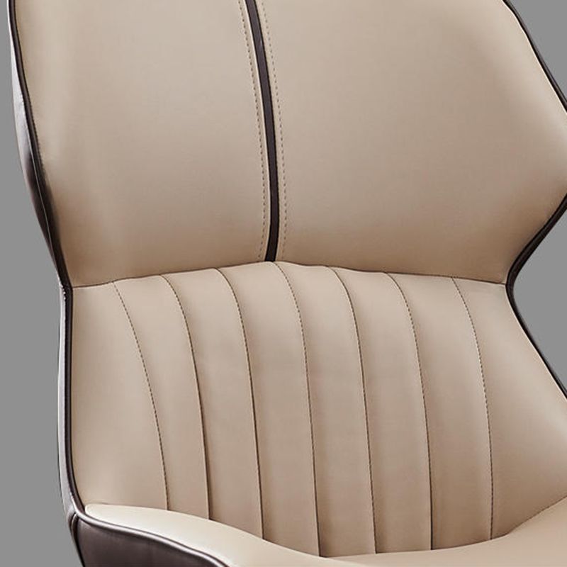 Faux Leather and Metal Side Chair Set Modern Dining Side Chair