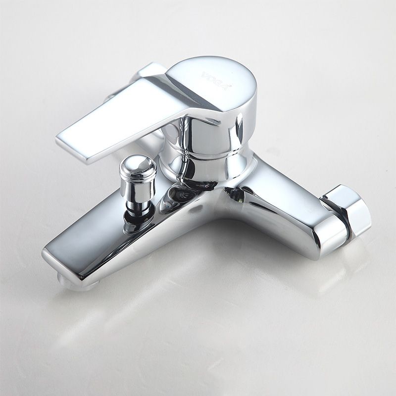 Modern Silver Faucet Copper with 1-Handles 2-Hole Bathroom Faucet