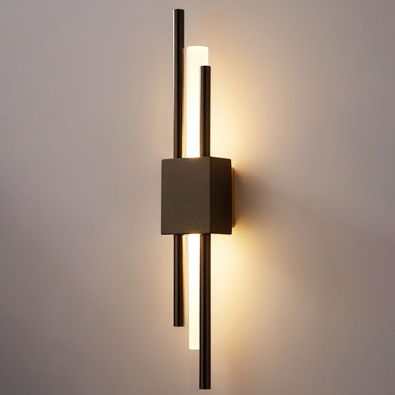 Zeitgenössische Metallwandbeleuchtung 1 Licht lineares Leuchten für Schlafzimmer