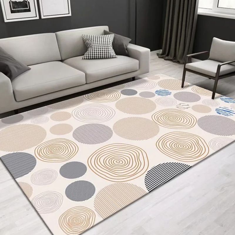 Modern Indoor Carpet Geometric Print Rug Polyester Stain Resistant Carpet for Home Decor