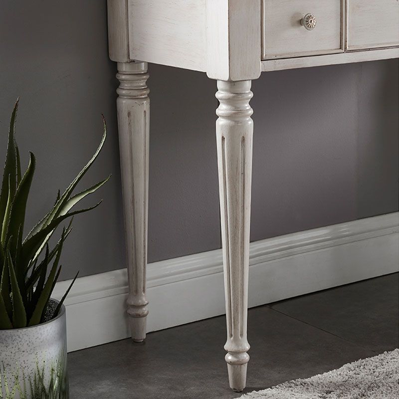 Traditional Vanity Dressing Table Solid Wood 2-Drawer Makeup Vanity Desk
