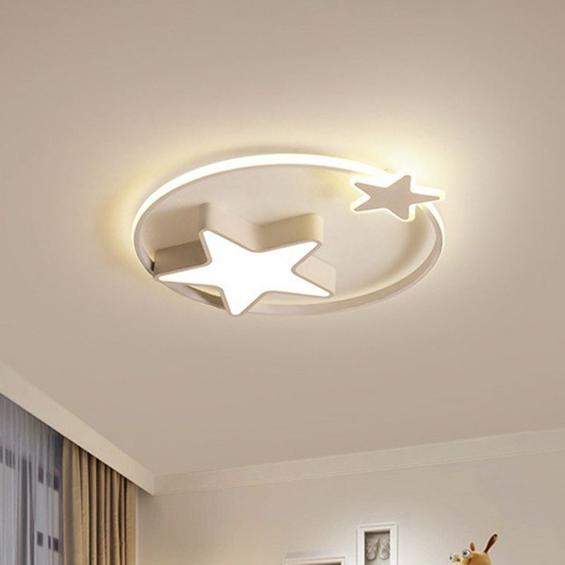 Nordic ster- en ringvormige inbouwverlichting metalen kinderkamer LED-inbouwarmatuur