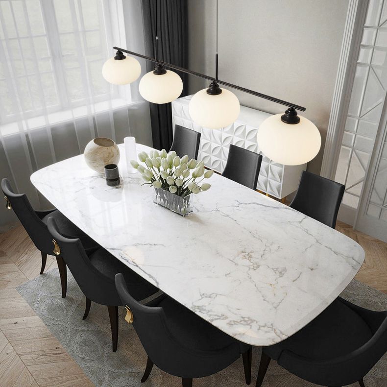 Metal/Glass Kitchen Island Lighting Modern Golden/Black Ceiling Light for Home