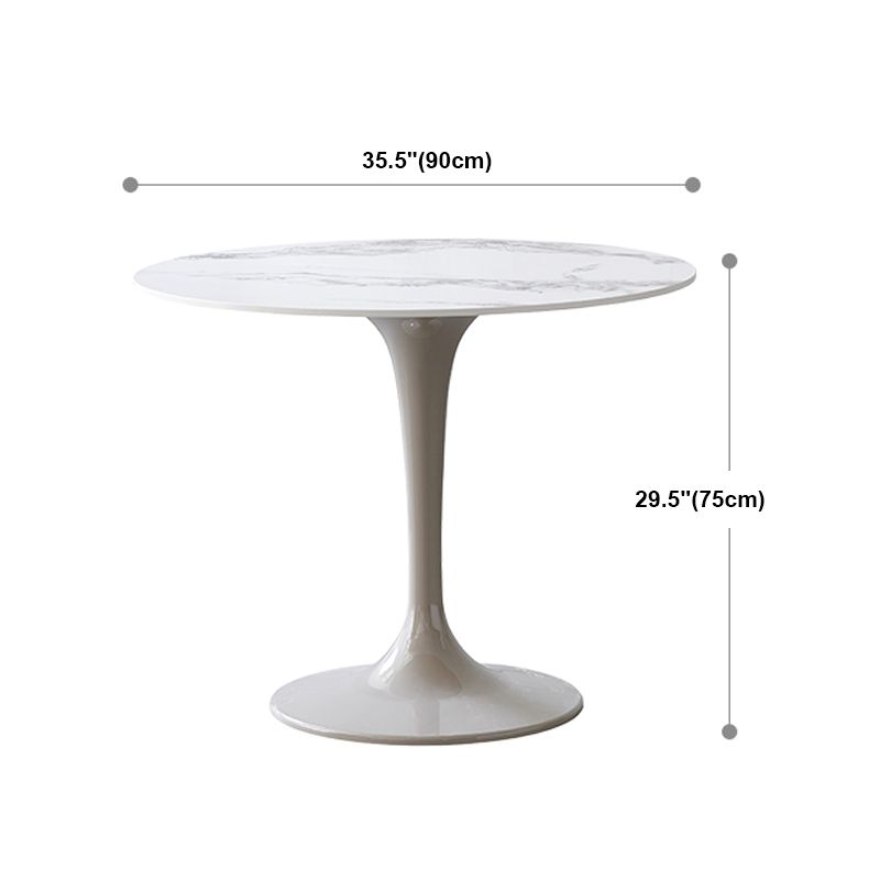 Modern 1/2/3/4/5 Pieces Dining Set Round Sintered Stone Dining Table Set