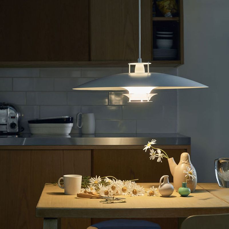 1 Luz de colgante colgante único de estilo moderno de metal para restaurante para restaurante