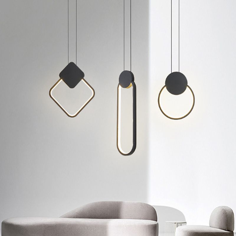 Contemporary One-Light White Metal Pendant Lighting for Dinning Room Cafe