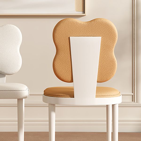 Contemporary Indoor Faux Leather Upholstered Armless Side Dining Chair