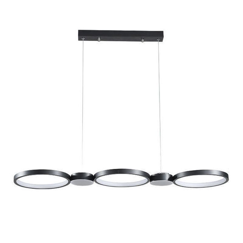 Multiple-Light Geometric Island Pendant Modern Metal Island Pendant Lights