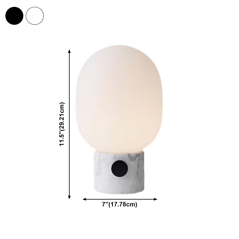 Nordic Style Simple Marble Table Lamp Modern Style Glass Desk Lamp for Study Bedroom