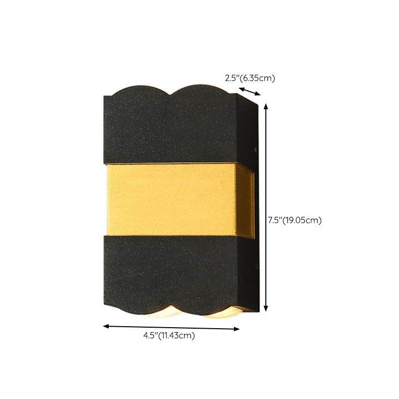 Modern Style Wall Lamp Metal 4 Lights Sconces in Black for Outdoor