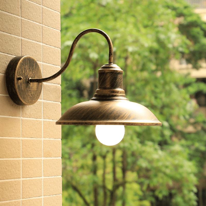 Metal Dome Shape Wall Light Industrial Waterproof Wall Sconce for Outdoors