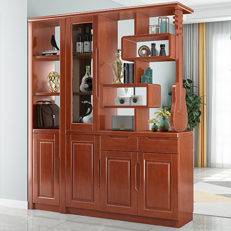 Solid Wood Cabinet 14.96" Wide Accent Cabinet with Drawers and Shelves