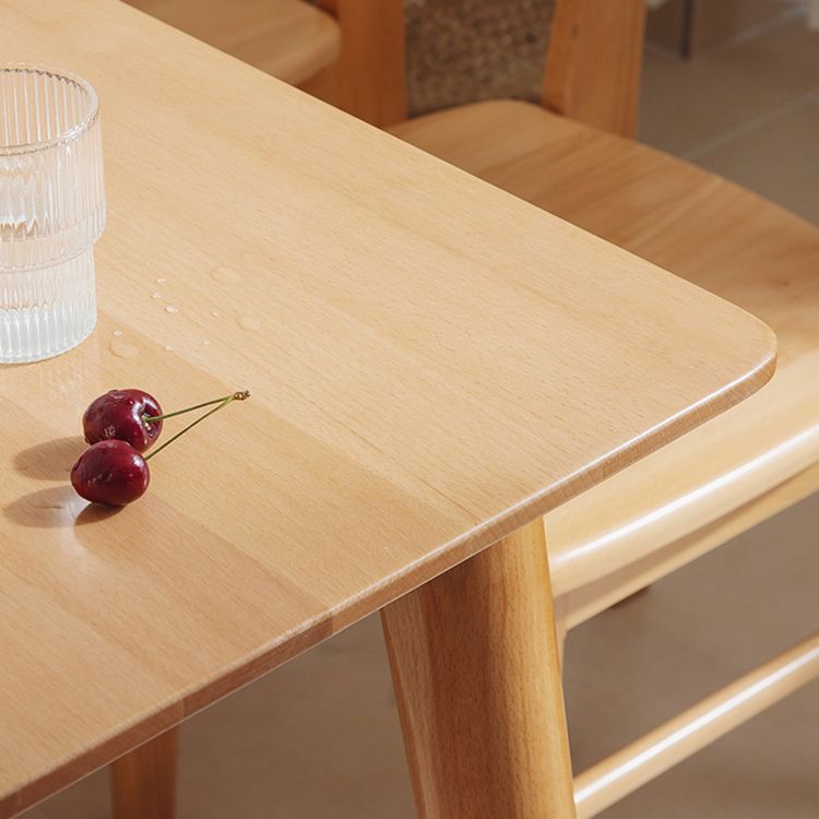 Mesa de madera de haya rectangular para la mesa de comedor moderna del restaurante con 4 patas