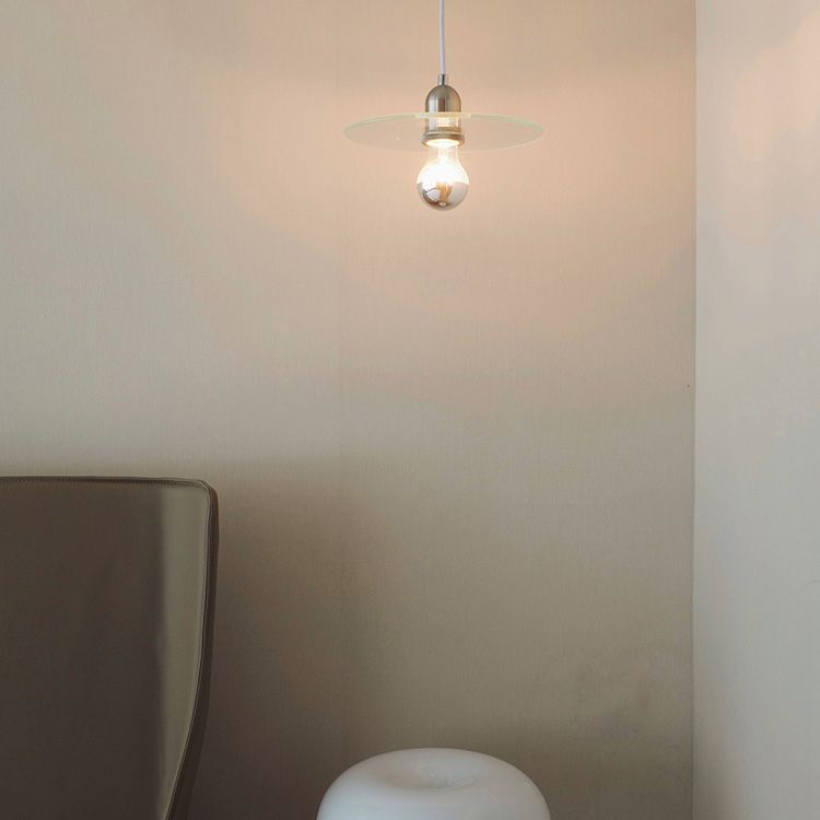 Single Light Industrial Style Hanging Light Glass Shade Bedroom Vintage Pendant Lighting