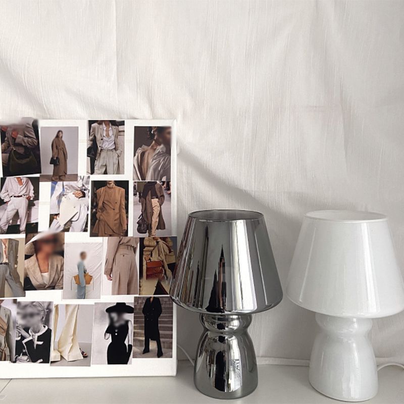 Nordic Style Torchiere Table Lamp Glass 1-Light Living Room Nightstand Light