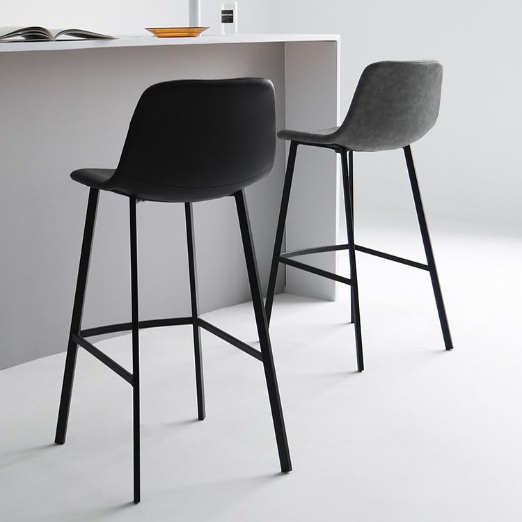 Modern Style Bar-stool PU Leather Counter Bar Stool with Metal Legs for Restaurant