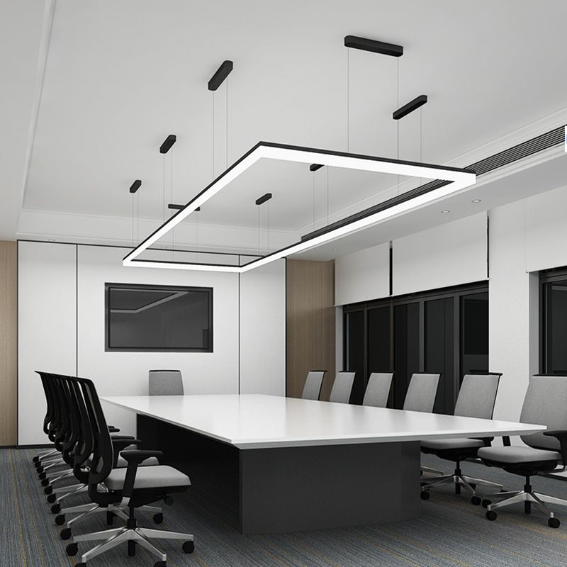 Modern Minimalist Style Linear Pendant Lighting Fixture Acrylic Hanging Lamps for Living Room