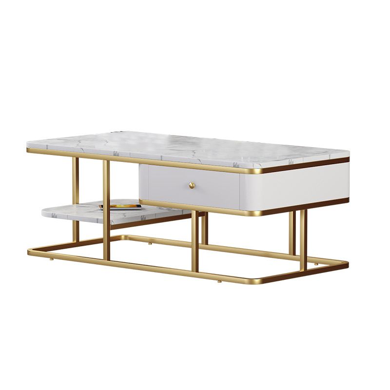 Frame Base Coffee Table Rectangular Black/White Cocktail Table