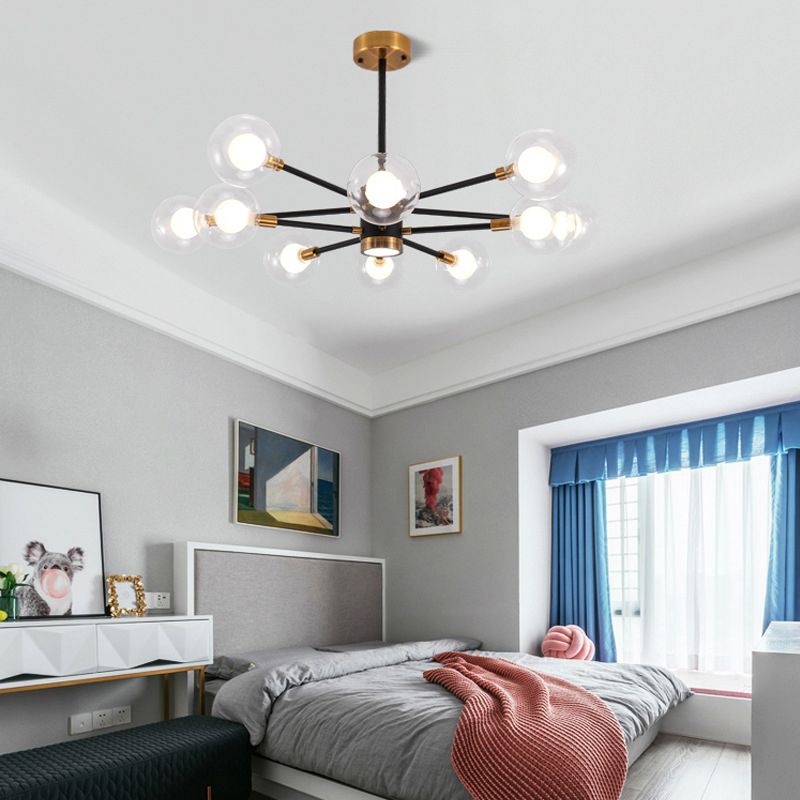 Transparent Glass Globe Shade Molecular Chandelier Spotlight Design Contemporary Simplicity Style Lighting Pendant