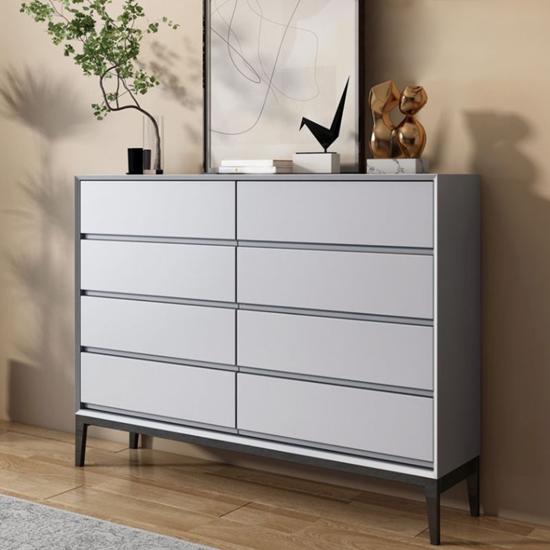 Contemporary Chest Bedroom Engineered Wood Storage Chest with Drawers